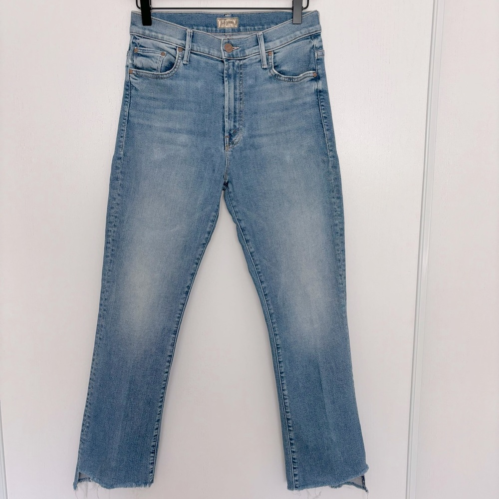 Mother Jeans The Insider Crop Step Fray, Size:28 Wash: Shoot To Thrill